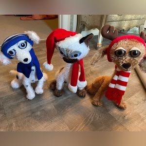 American Greetings rare discontinued Christmas plush animals